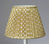 Gathered Linen Printed Lamp Shade