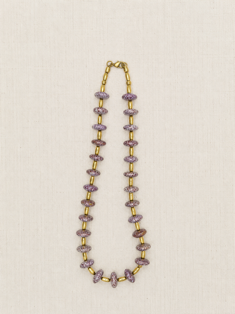 Speckled Plum Ocean Jasper Necklace
