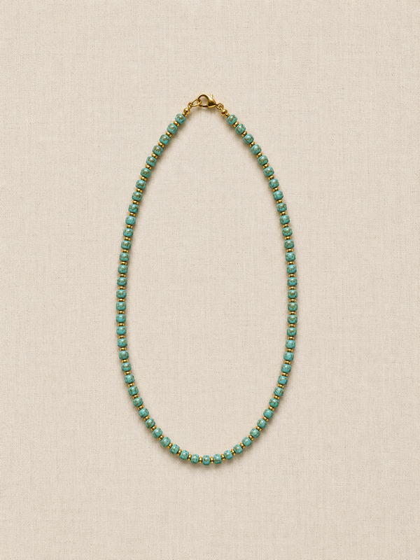 Mint Floret Czech Glass Necklace