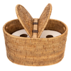 Oval Double-Hinged Lid Basket
