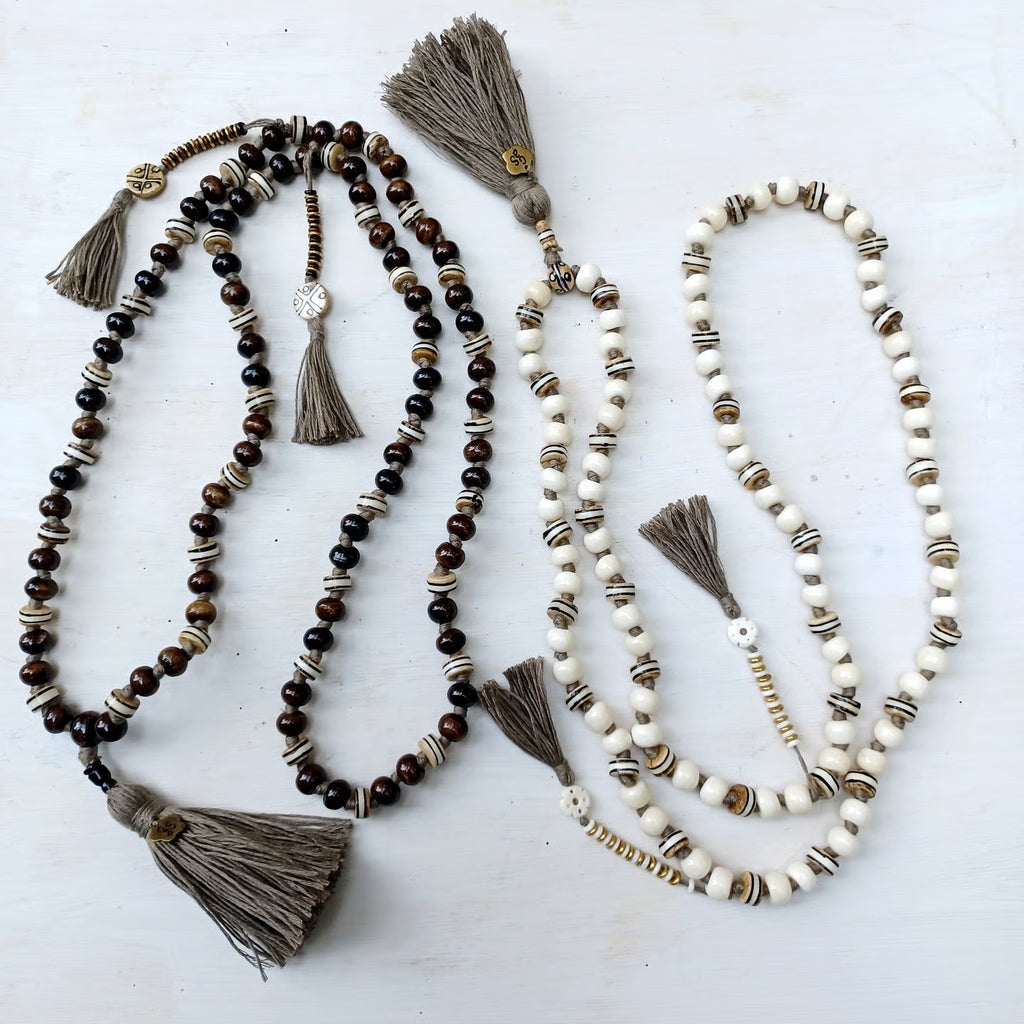 Tibetan Mala Bone Necklace