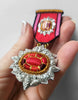 Ruby & Garnet Medal Brooch