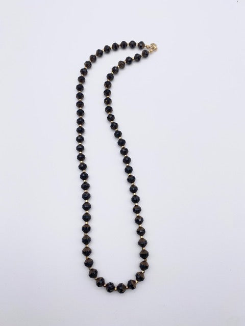 Czech Glass Necklace | Black