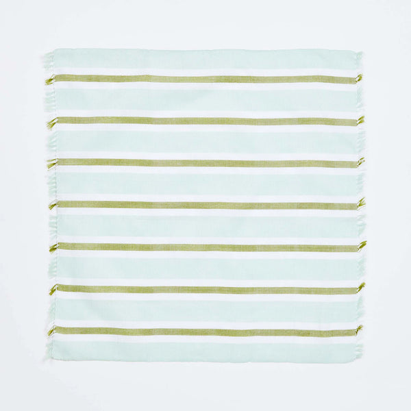 Woven Mint Stripe Napkins | Set of 6