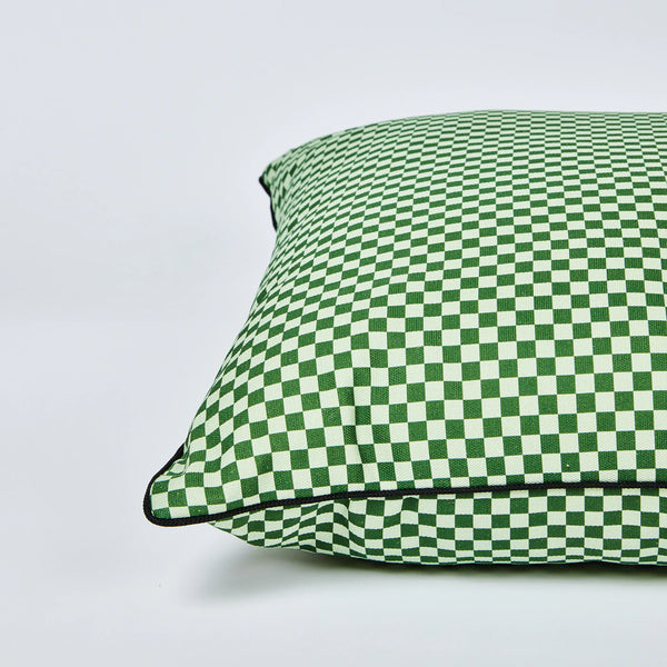 Outdoor Mini Check Pillow | Forest