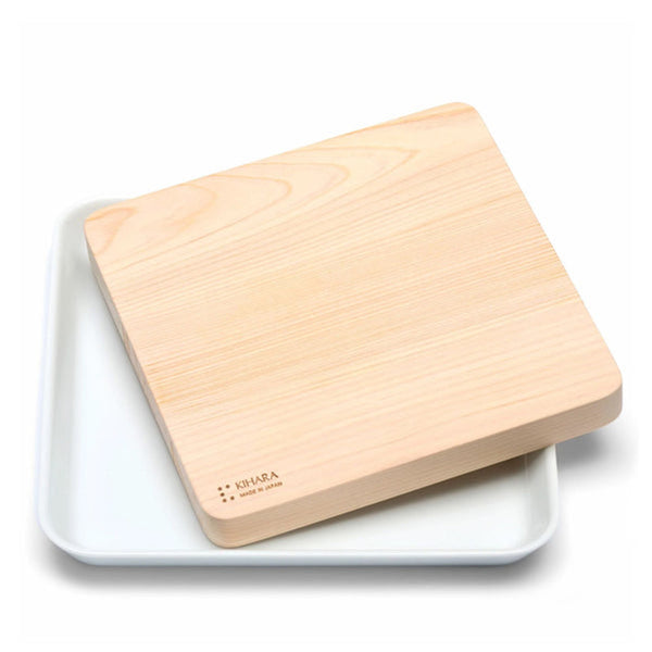 Japanese Cutting Board w/ Porcelain Plate